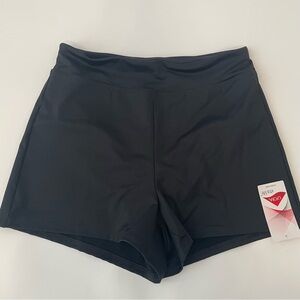 NWT Lands End Women’s Black Swim Shorts Size 6 Lined Lycra Summer Swimming